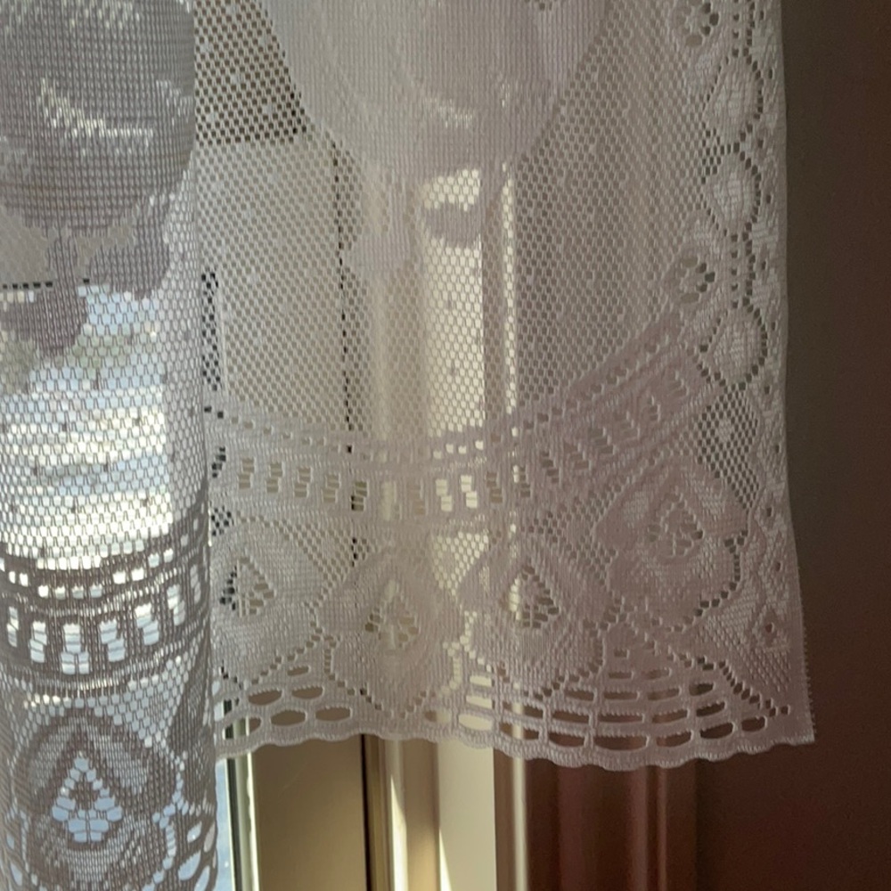 White Lace Goose Pattern Curtain - Picture 5 of 16